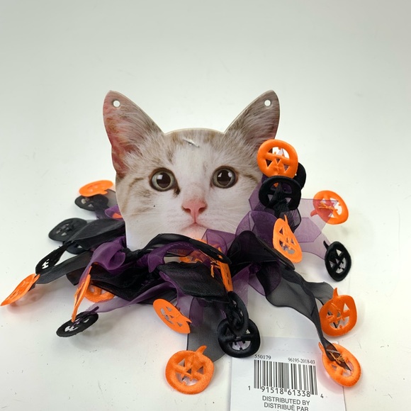 Imagin8 Other - Cat halloween collar costume Black and orange New